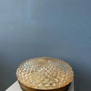 Mid-Century recessed ceiling light in crystal glass