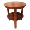 Art deco two-tier side table with marquetry