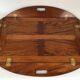 Table basse de marine plateau « butler » acajou