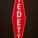 Enamelled plate advertising for the famous Belgian beer brand VEDETT (Duvel)