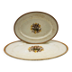 Set of 2 oval dishes, Creil and Montereau – Carnation model.