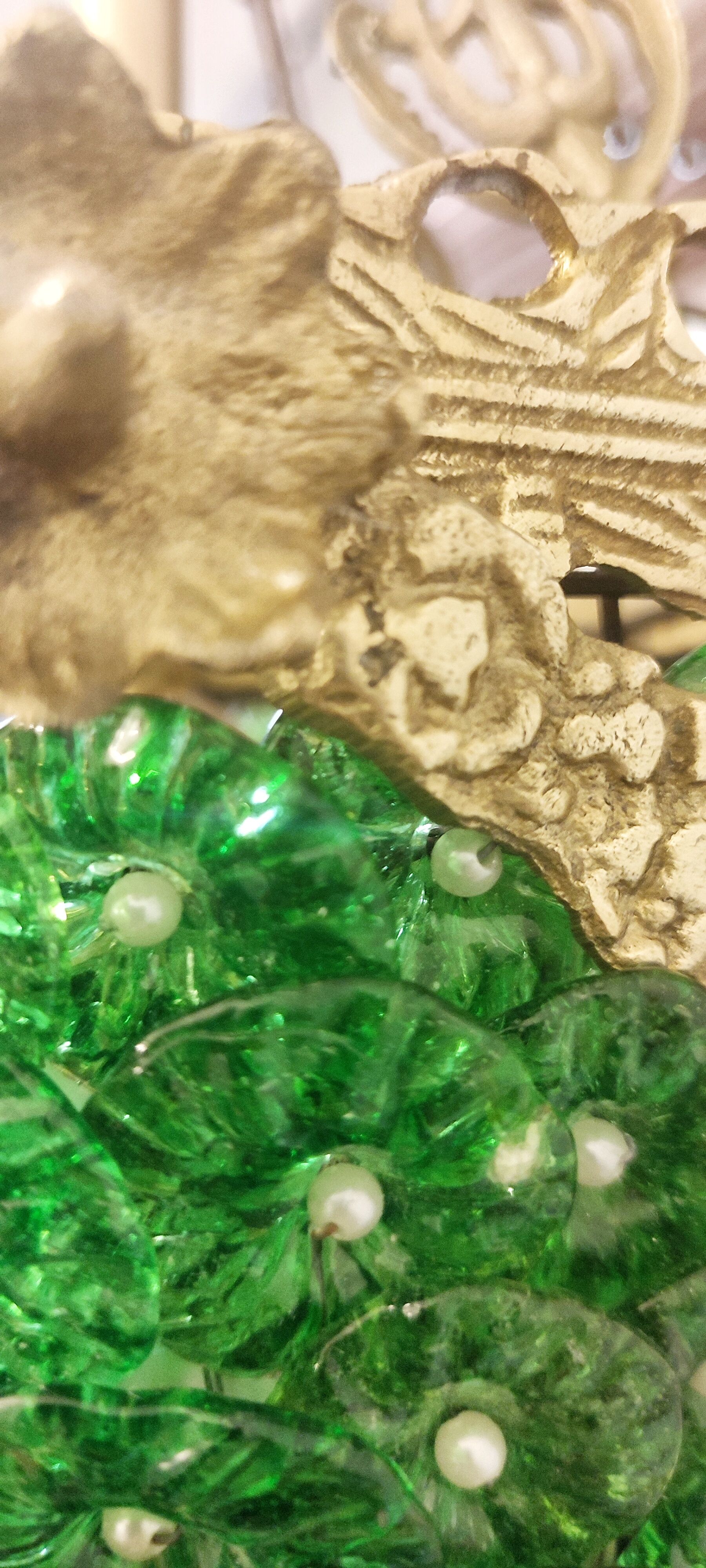 Ceiling lamp with Murano glass flowers. Italy, 1960s