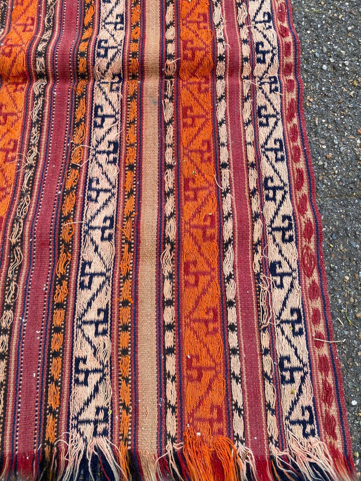 Kordi Persian rug hand-woven wool kilim 50x100cm