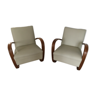 Pair of armchairs Jindrich Halabala art deco