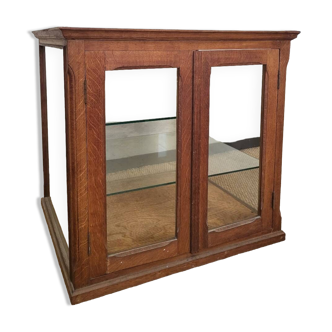 Old oak counter display case