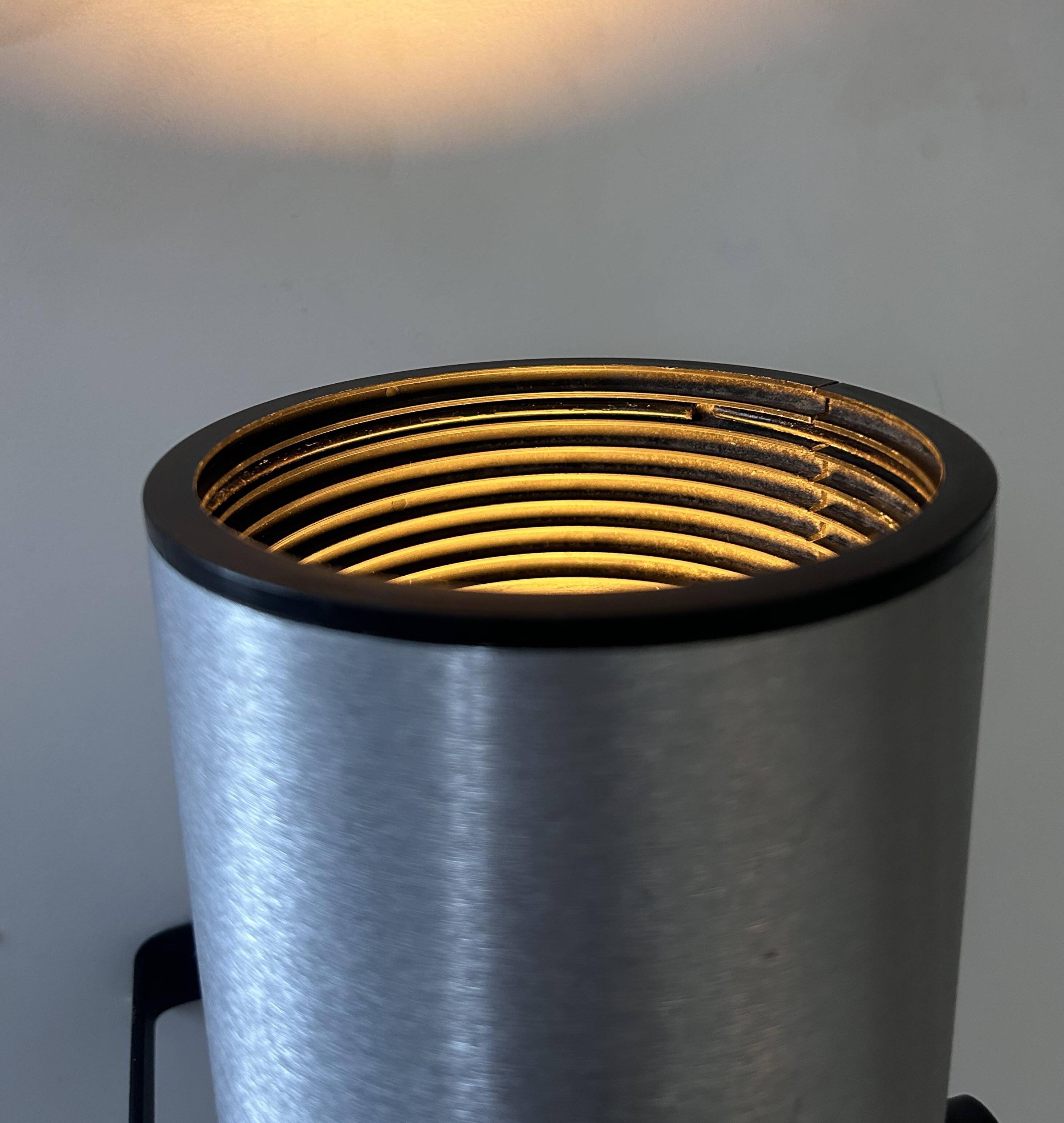 Pair of adjustable wall lights, brushed metal, France 1970