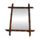 French mercury mirror / faux bamboo / 19th century / carved wood