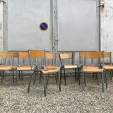 22 former vintage school chairs