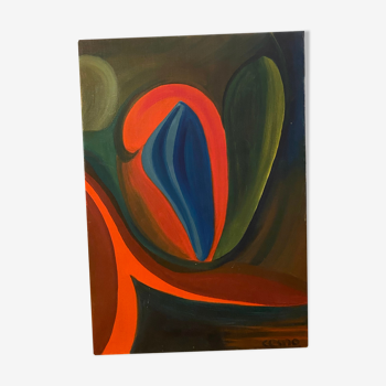 Abstract Multicolored Painting