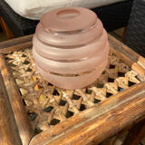 Pastel pink walkade in grained glass