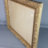 Old wood frame - gilded stucco - glass 61x51 cm leaf 50.5x40 cm SB 113