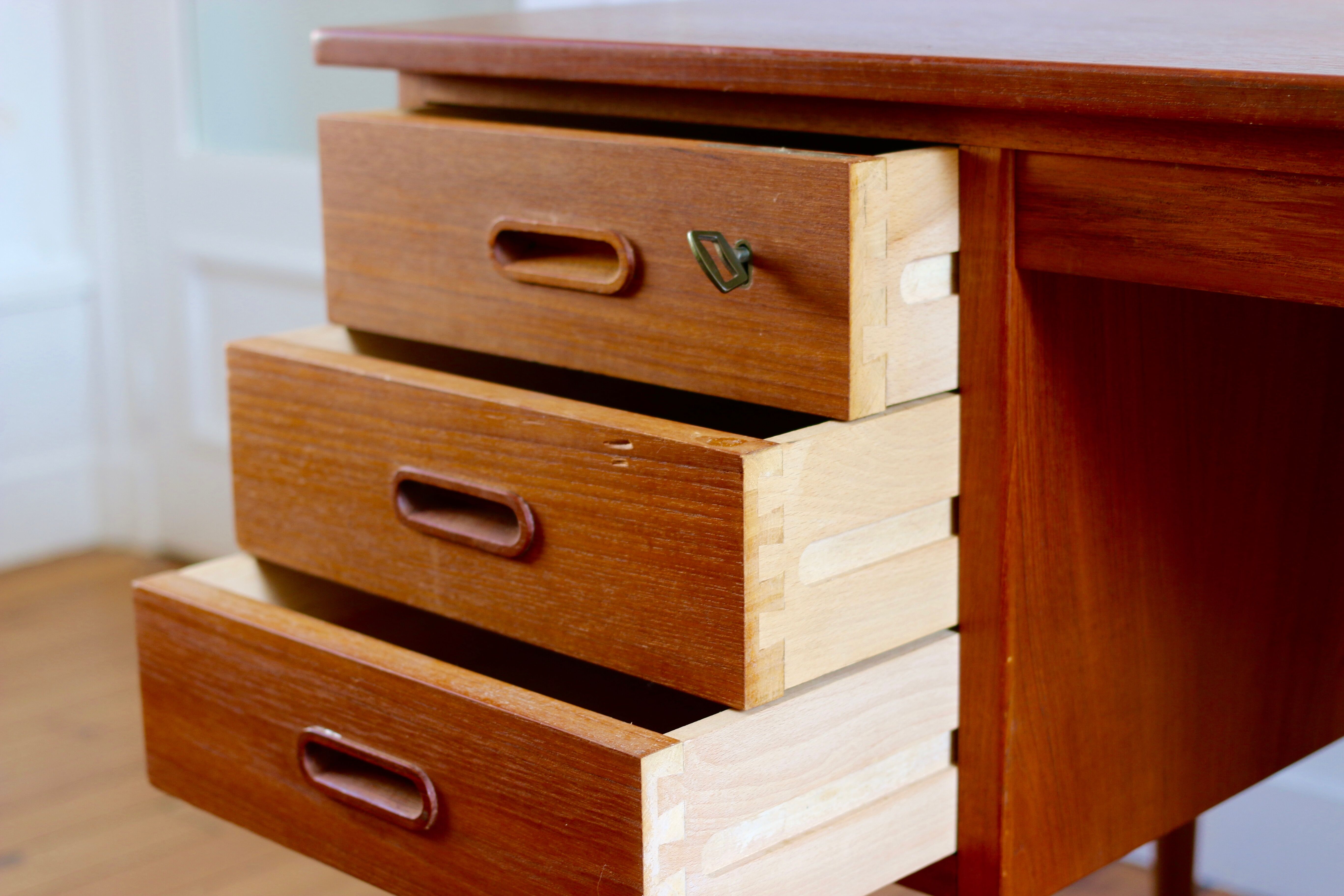 Scandinavian desk 60s teak