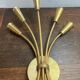 Five-branch wall sconce in brass, 1950s.