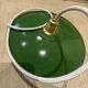 Duo de suspension vintage en tôle émaillée style ferme indus vert et blanc