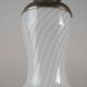 Lampe de table italienne en verre de Murano à double éclairage et laiton, années 1960
