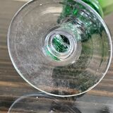 Green soliflore vase in vintage glass