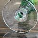 Green soliflore vase in vintage glass