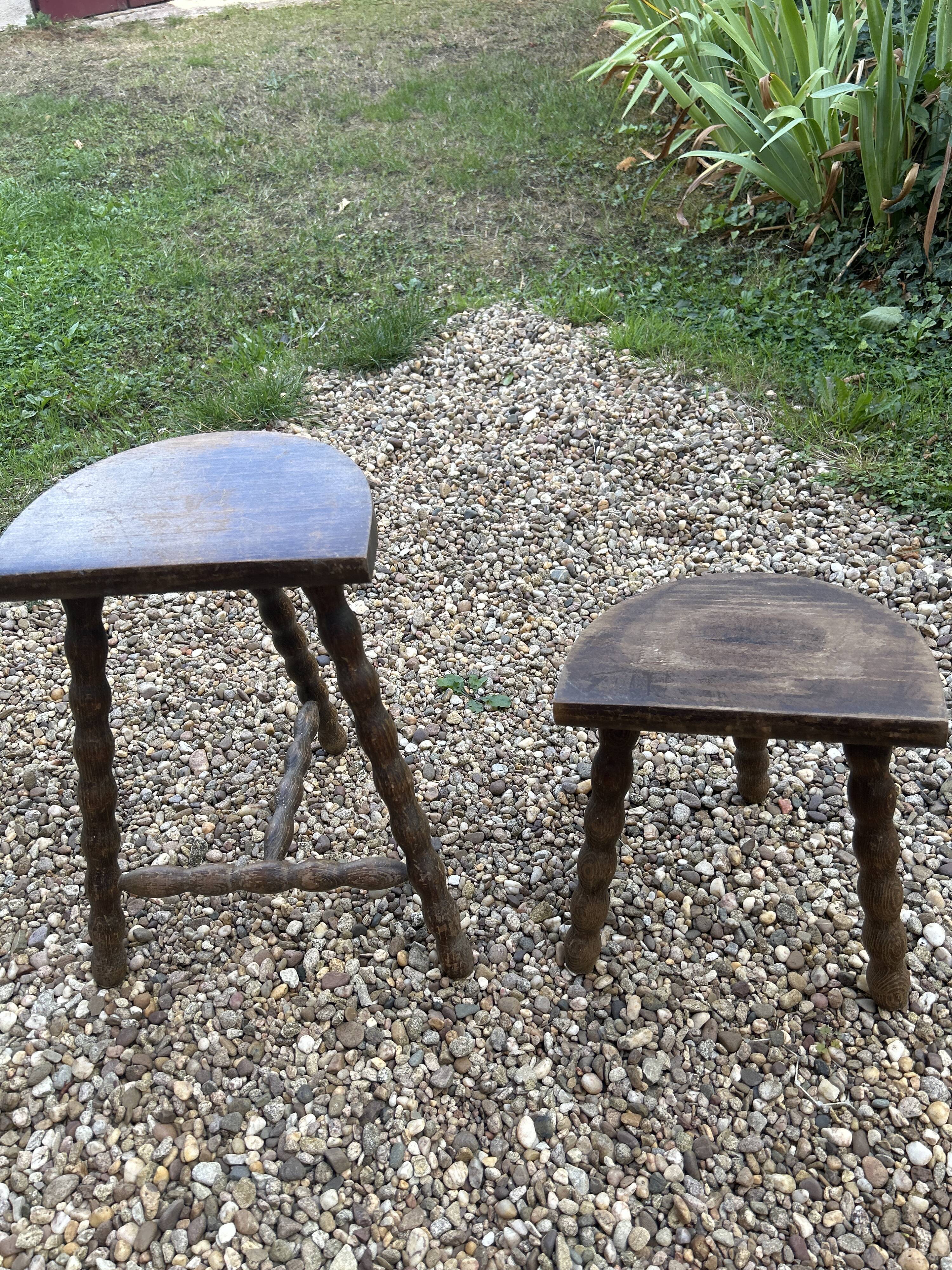Vintage rustic style tripod stool