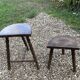 Vintage rustic style tripod stool