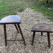 Tabouret tripode vintage style rustique