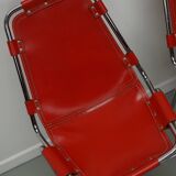 Set of Two Red Chairs by Dalvera for Les Arcs, 1960s
