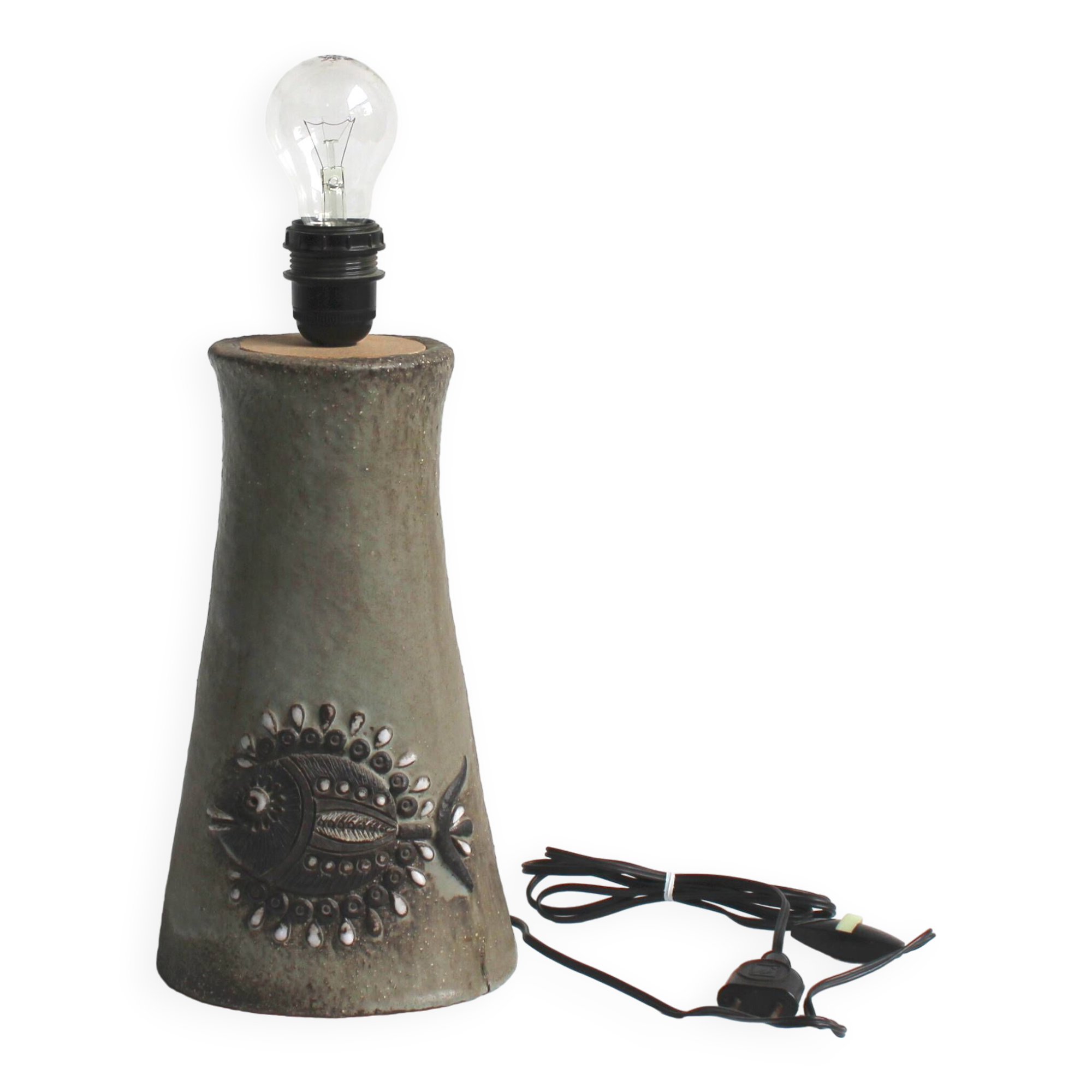Vintage ceramic table lamp by Dour - M.-H. Battle - Belgium