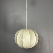 Midcentury space age cocoon hanging pendant ceiling lamp, 1960s