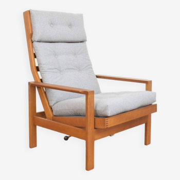 Mid-Century Danish Oak Armchair by Leif Alring for Madsen & Schubell, 1960s.