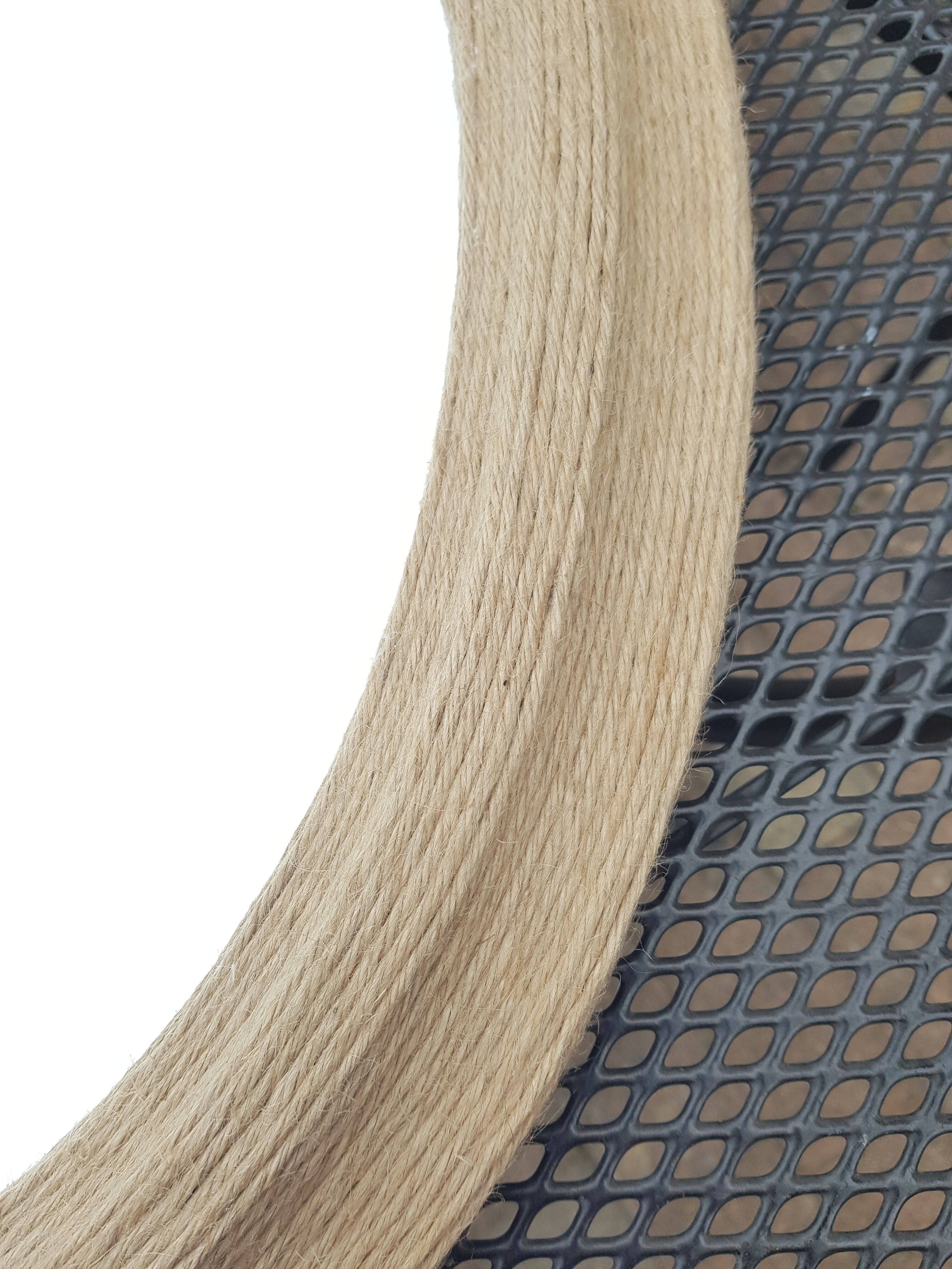 Mirror oval jute thread 81x61cm