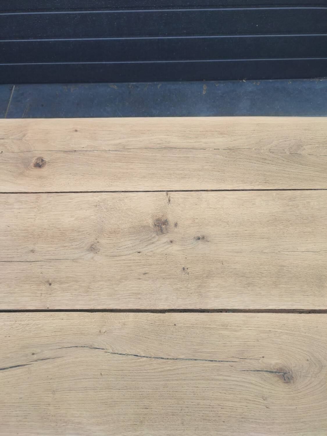 Large solid oak farmhouse table 2.45m