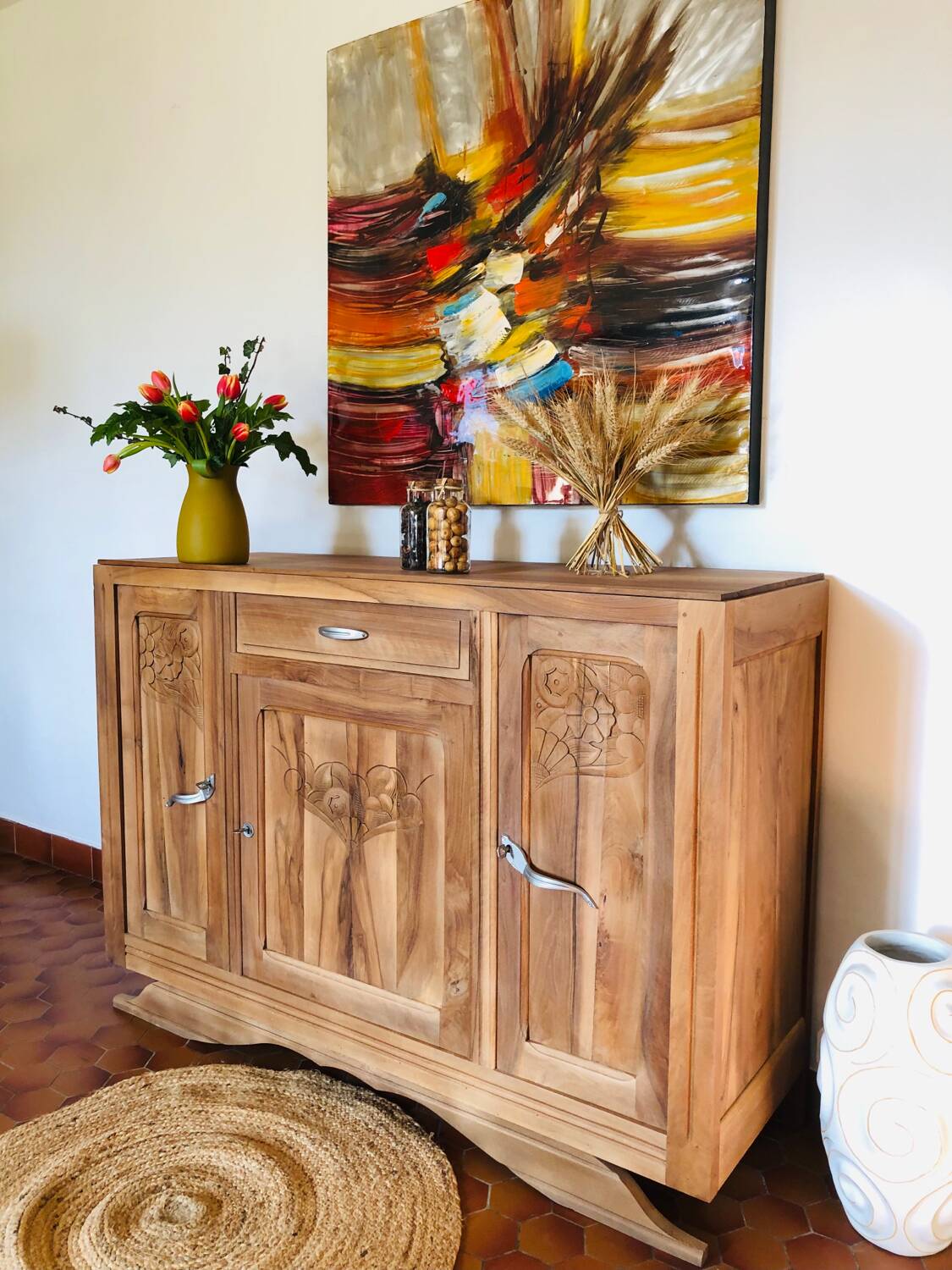 Art deco walnut sideboard