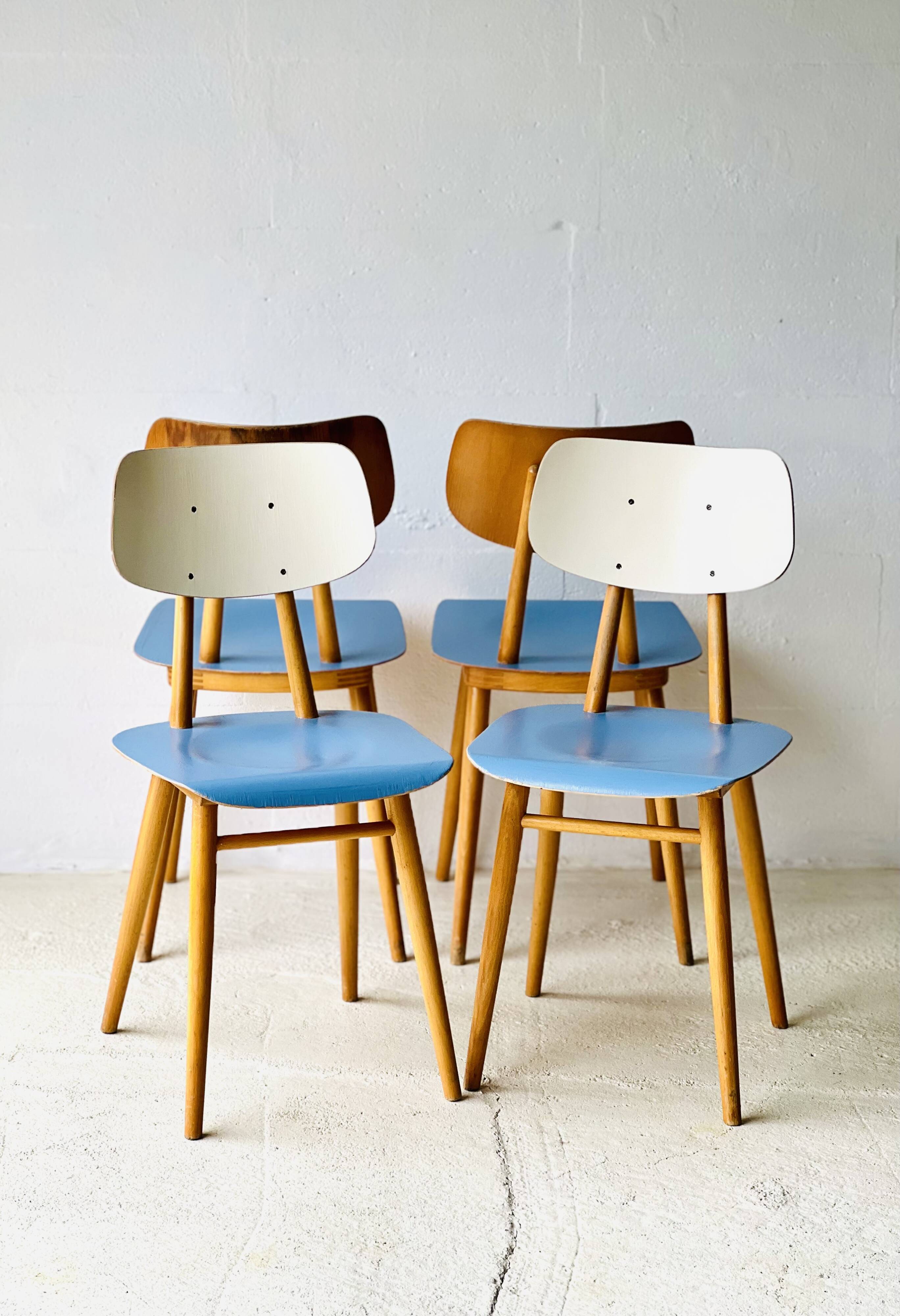 Chaises de salle à manger vintage de Ton, 1960'