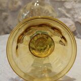 Vase from the Portieux crystal factory in yellow and blue glass