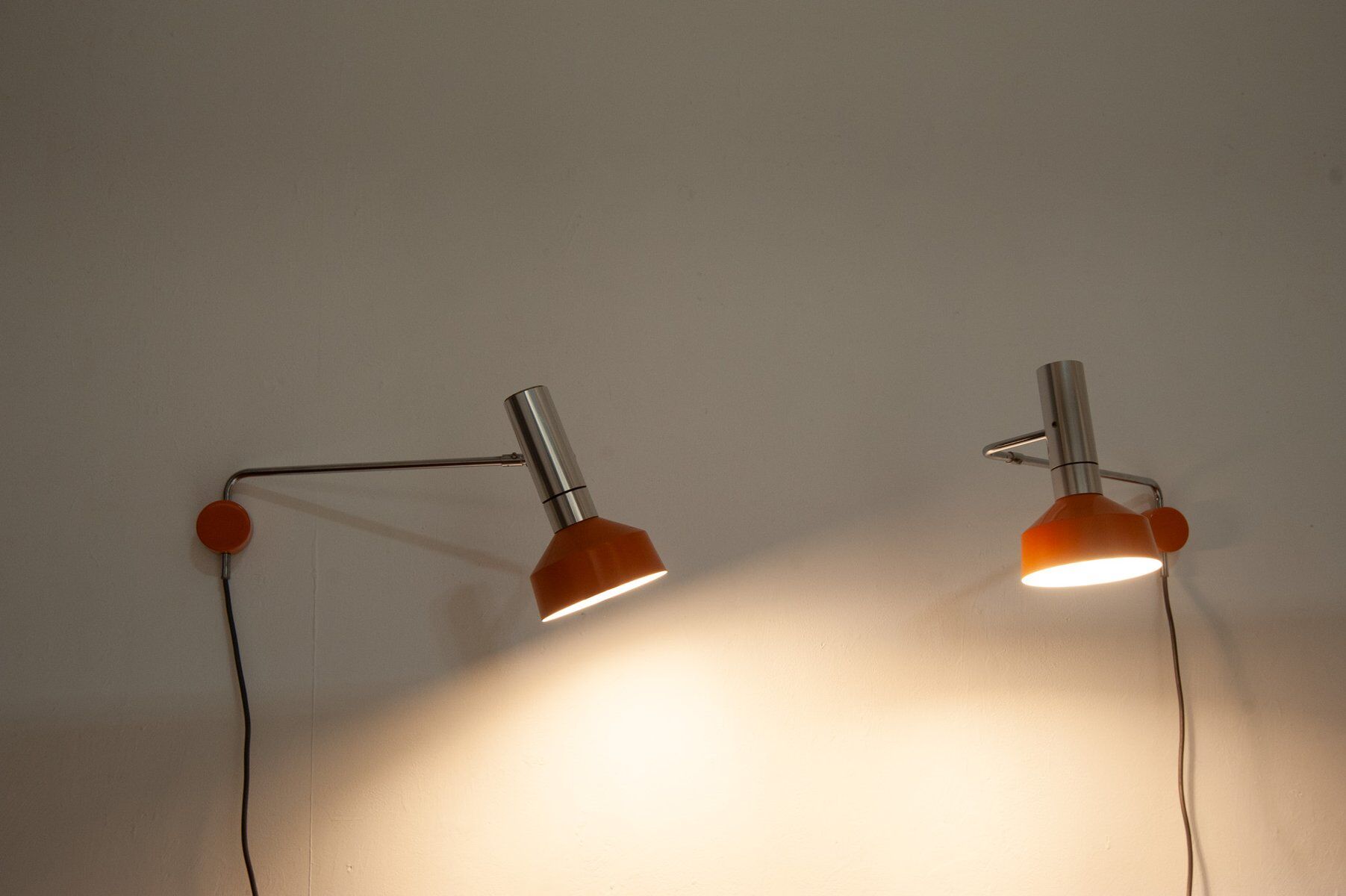 Set of 2x Minilux wall lamps by Rosemarie & Rico Baltensweiler, 1960s