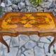Louis XV style flat desk in marquetry