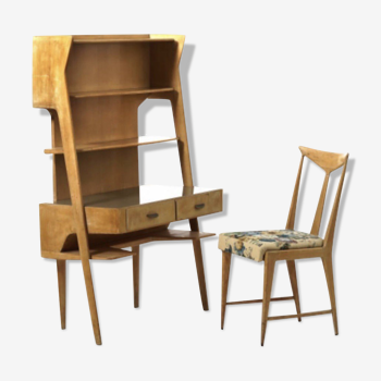 Wooden shelf and chair - italian design