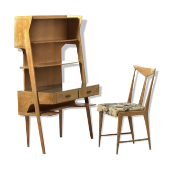 Wooden shelf and chair - italian design