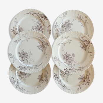 Art Nouveau creil and Montereau plates