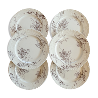 Art Nouveau creil and Montereau plates