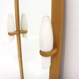 Miroir scandinave en chêne, Suède 1960