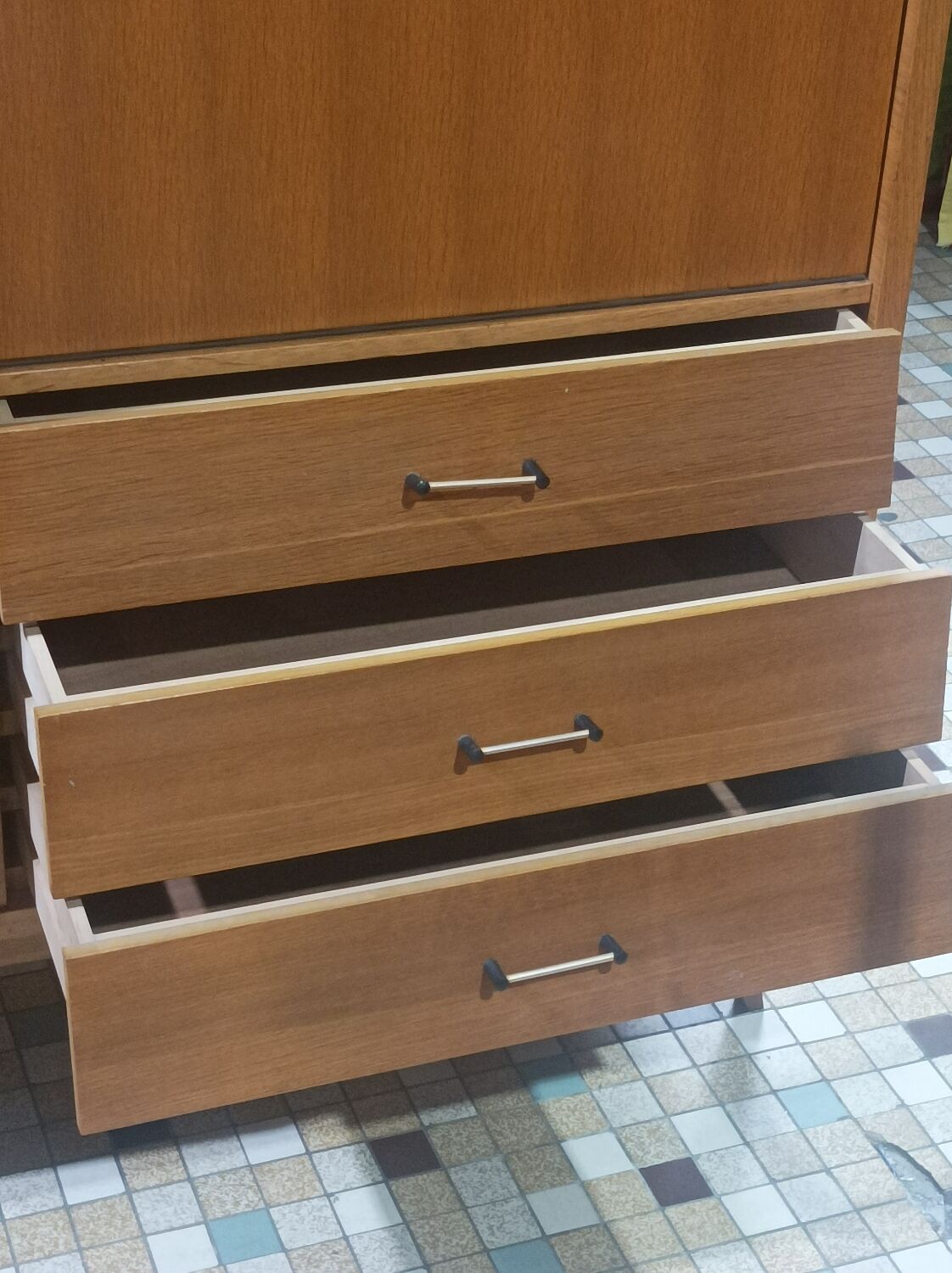 Wardrobe cabinet secretary wardrobe scandinavian teak Vintage