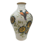 Decorated ceramic vase signed Pecchioli 1950s