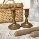 Pair of Nijhof Holland brass candle holders