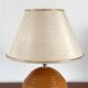 Solid elm lamp Italy 70s vintage