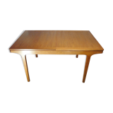 Scandinavian extendable rectangular table in blond teak
