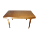 Scandinavian extendable rectangular table in blond teak