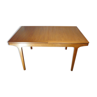 Table rectangulaire extensible scandinave en teck blond