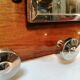 Art Deco wall rack - wood and chrome - vintage