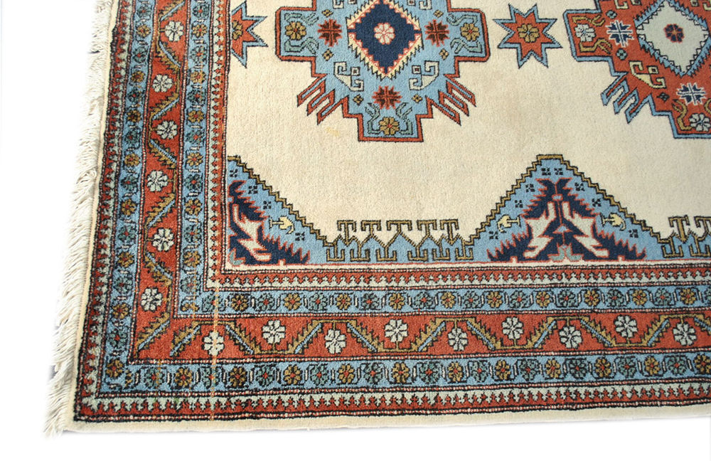 Authentic Persian carpet white background 205x140cm