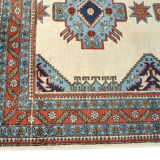 Authentic Persian carpet white background 205x140cm